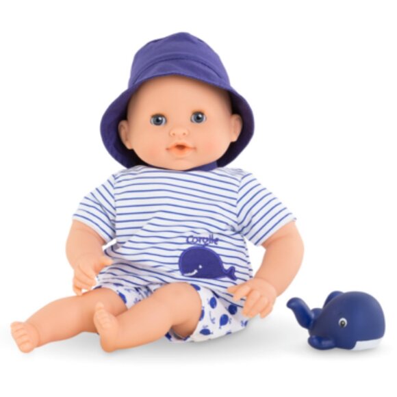 Corolle Bath Baby Martin Boy Doll w/Little Bath Whale 12"-30cm New in Box - Picture 5 of 16